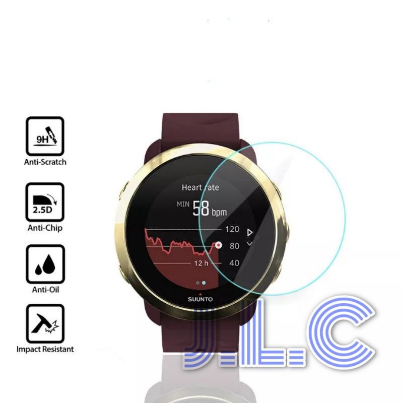 Tempered Glass Anti Gores Kaca Suunto 3 Fitness Screen Guard Kaca Pelindung Layar Jam Tangan
