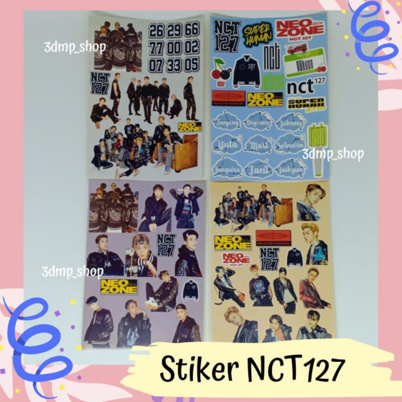 Stiker NCT NCT127 KPOP Taeyong Jaehyun Yuta Doyoung Winwin Johhny Haechan taeil Mark aesthetic