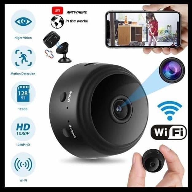 IP Camera A9 megnetic Mini Spy WiFi HD 1080P CCTV Wireless Kamera A9  Micro Kamera Kecil -WHITECELL-