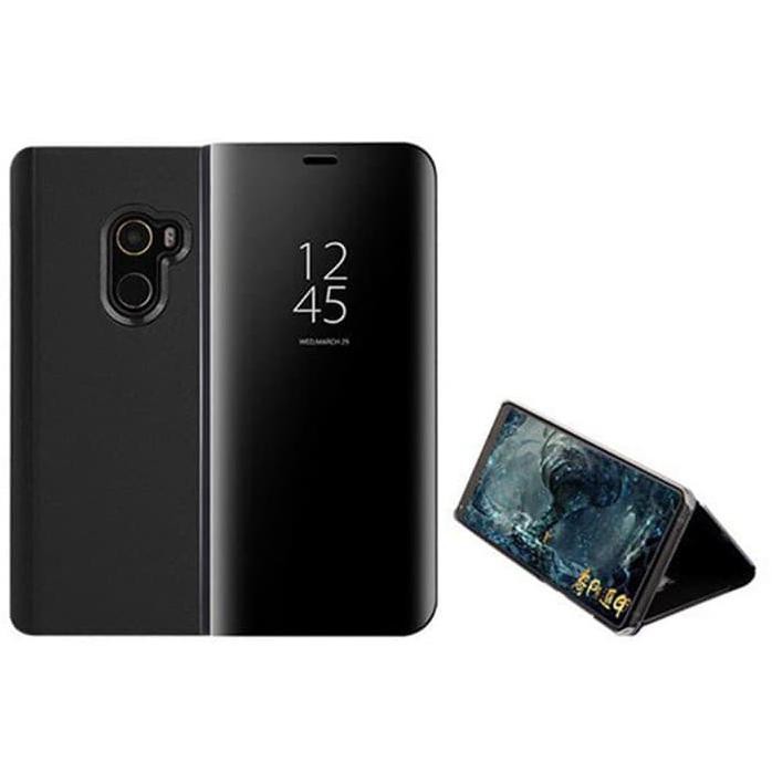 CASING HP OPPO F9 POCOPHONE F1 FLIP CASE MIRROR STANDING AUTO LOCK