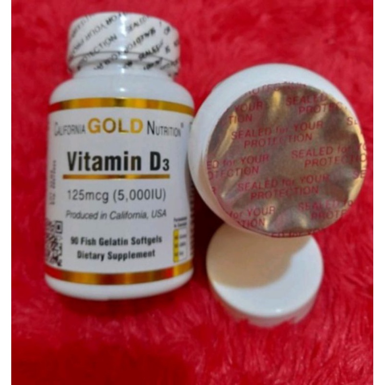 Vitamin D3 Vit D-3 5000IU 90 Softgels California Gold Nutrition Ori USA Vit D3 5000 ui
