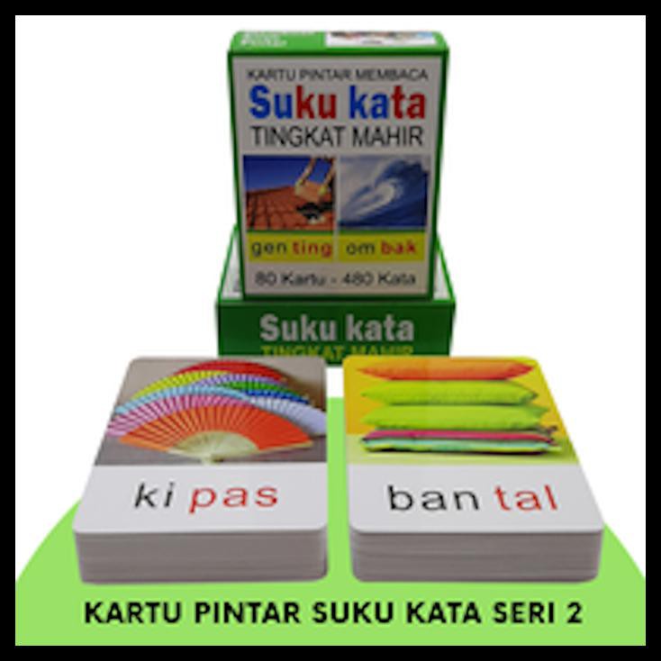 Flashcard | Kartu Pintar Membaca Suku Kata Tingkat Mahir