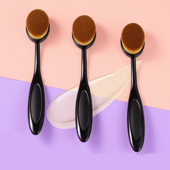 Oval Blending Brush Foundation Kuas Oval Make Up Wajah