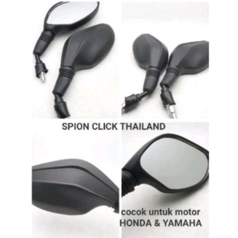Spion Click 125 Thailand Warna Hitam Universal Honda yamaha atau Spion click thailand hitam