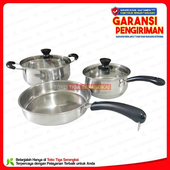 Happy Call Panci Set Stainless Steel 5 pcs JE-50333