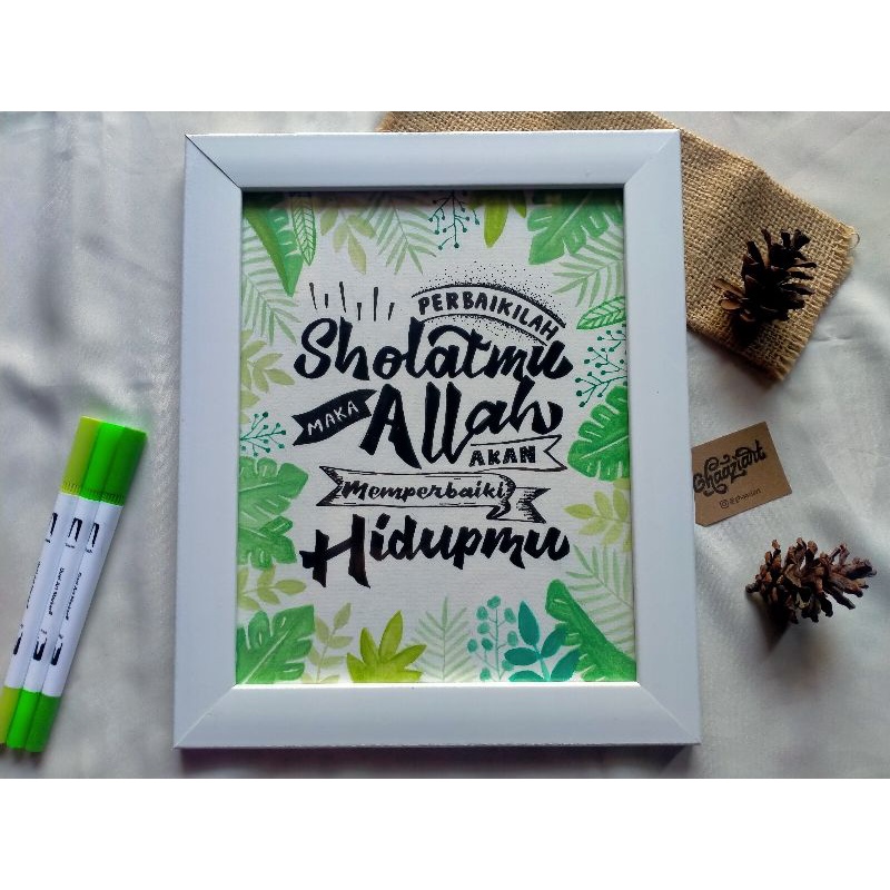 Hiasan Dinding (Frame Hand Lettering)