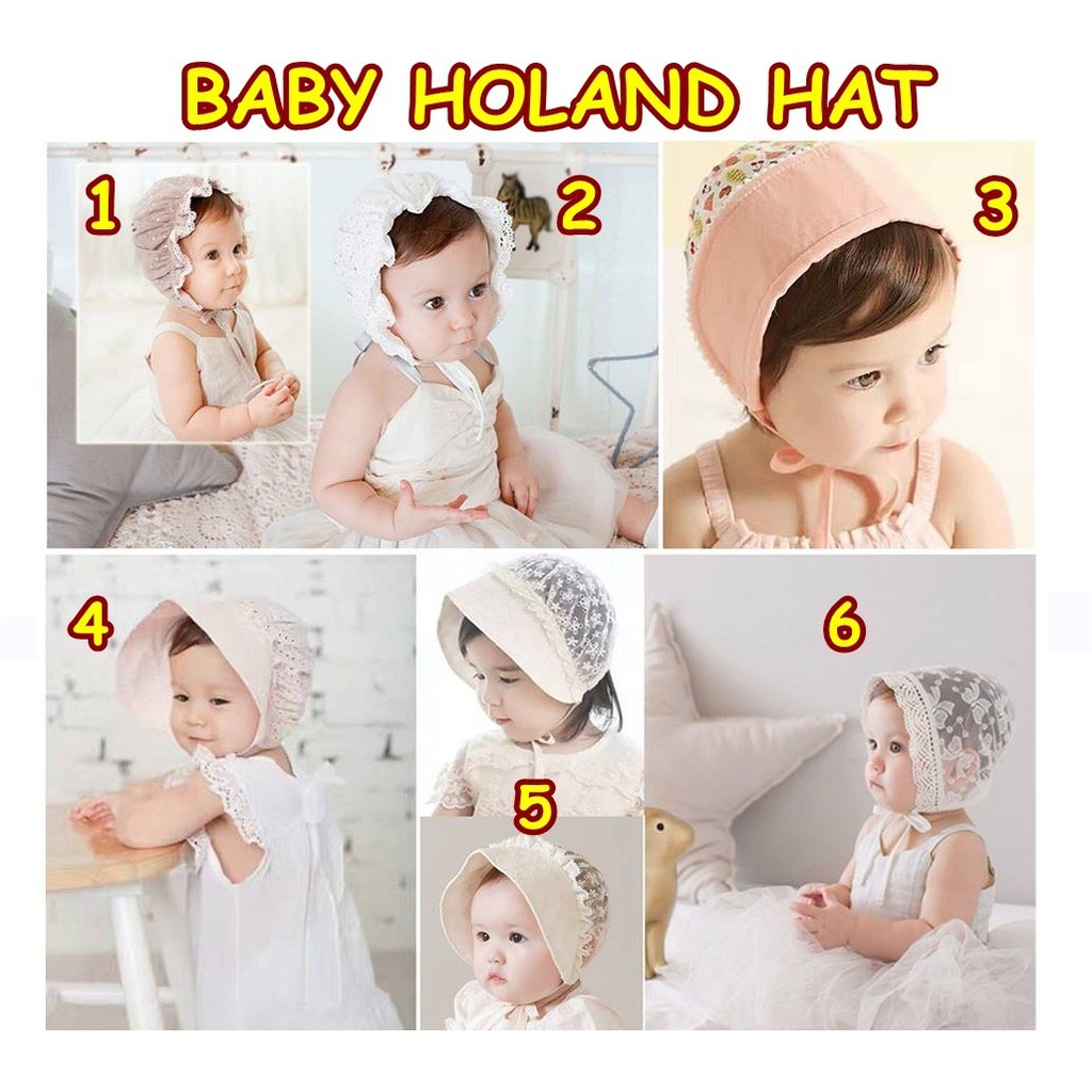 BABY HOLAND HAT / TOPI BAYI / TOPI ANAK / KUPLUK ANAK / KUPLUK BAYI ready no 1