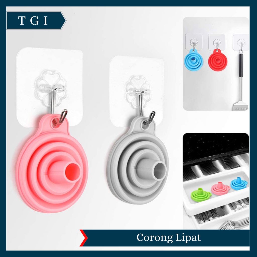 TGI - CORONG MINYAK AIR SILICONE PORTABLE / CORONG LIPAT SERBAGUNA