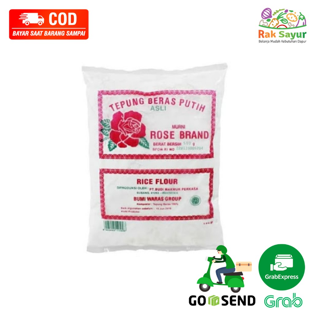 

Tepung Beras Rose Brand 500gr untuk Kue Gorengan Makanan Jajanan Sembako Rak Sayur Padang