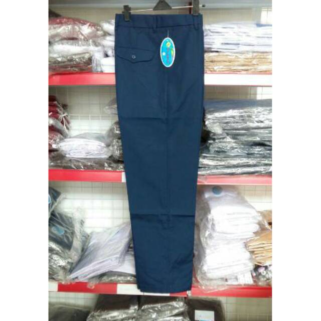 Celana Panjang Seragam SMP. Seragam Celana Panjang SMP Biru / Bawahan Seragam SMP