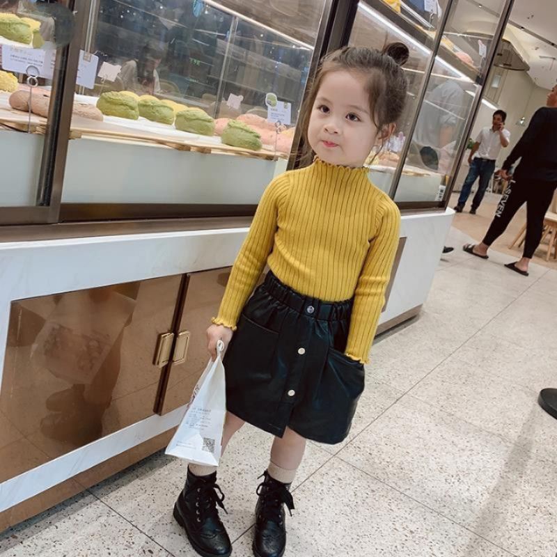 1 2 3 Tahun Baju Rajut Anak Korea Style Rajut Vest Pakaian Anak Perempuan Lengan Panjang