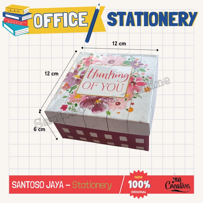 

Kotak Kado INA Motif 12x12x6 cm - Four Shape Gift Box - Kotak Hadiah