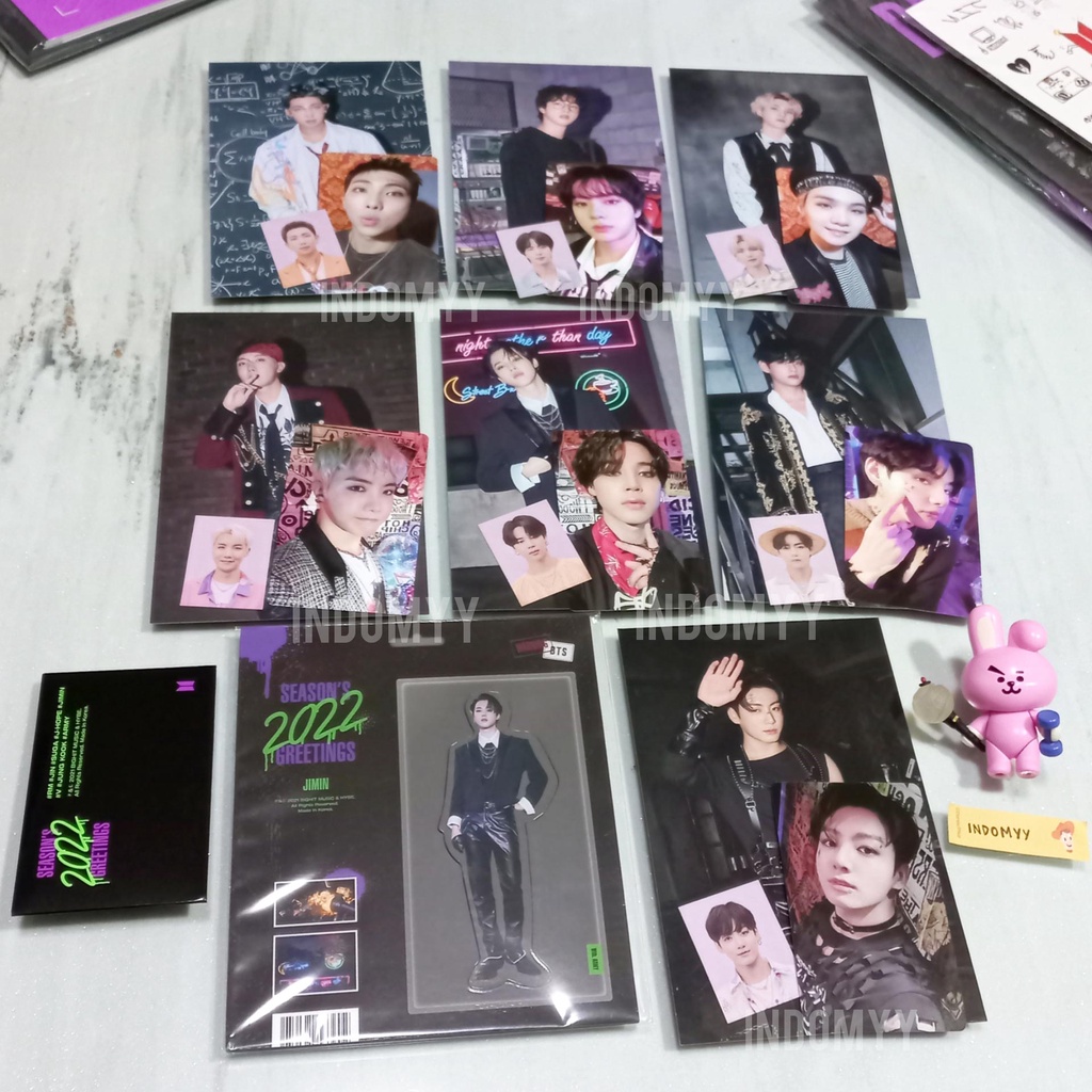 READY STOCK Sharing - BTS Season Greetings 2022 member set photocard postcard photo ID random magnet