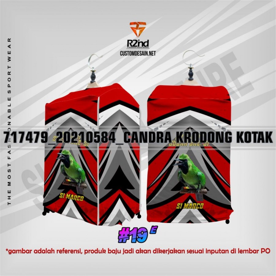 Kerodong Sangkar Kotak No 2 Printing Krodong Sangkar Kotak Fullprint