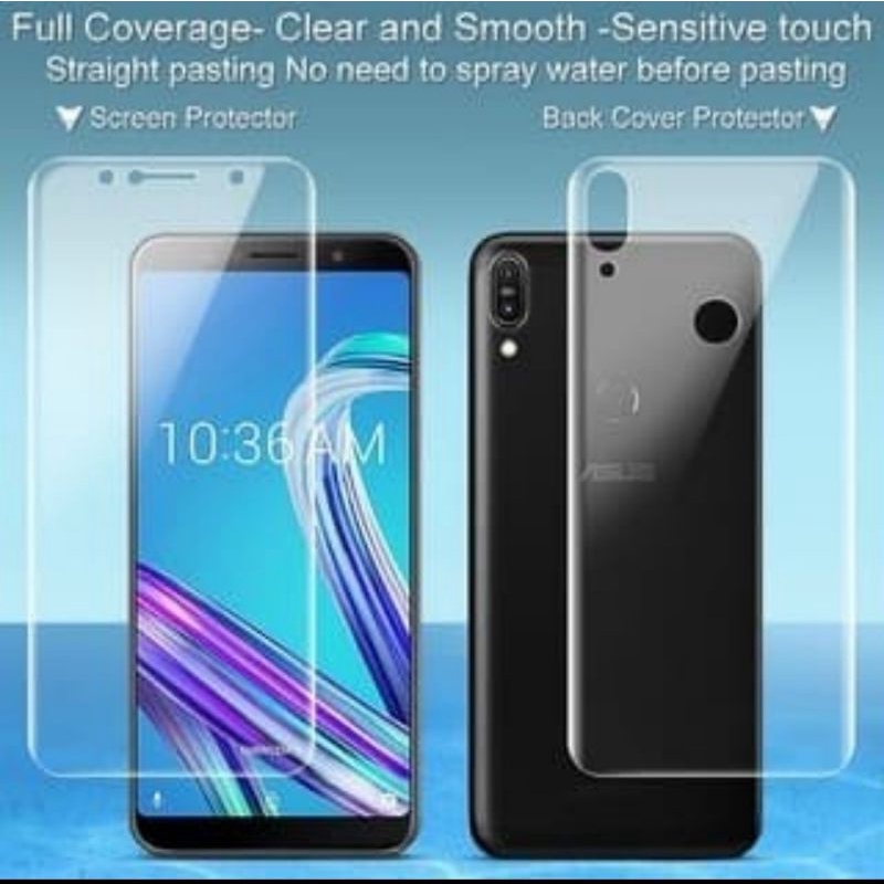 Asus Zenfone 2 5.5, Selfie, 4 Selfie Pro, 4 Selfie, Zoom S Anti Gores Jelly Hydrogel Full DEPAN BELA