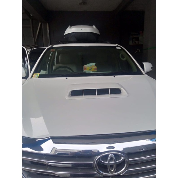 roof box mobil toyota fortuner + cross bar jepit roof rail+packing kayu
