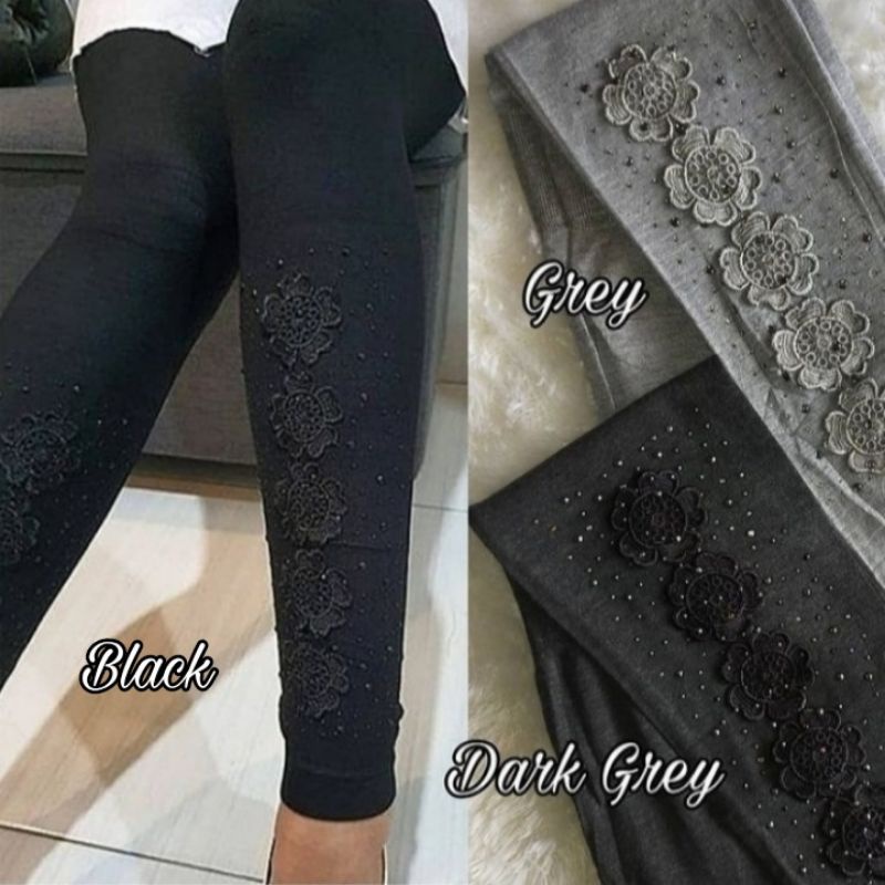 Legging Tebal Mote Brukat Import / Legging Import Wanita / Leging Wanita