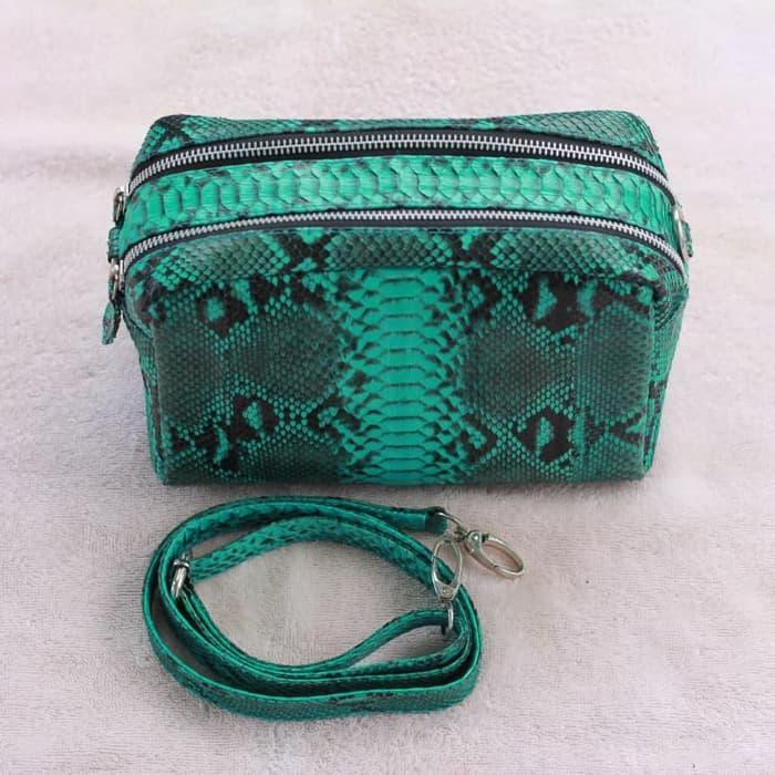 AA LEATHER ORI Tas selempang Kotak  Kulit Ular