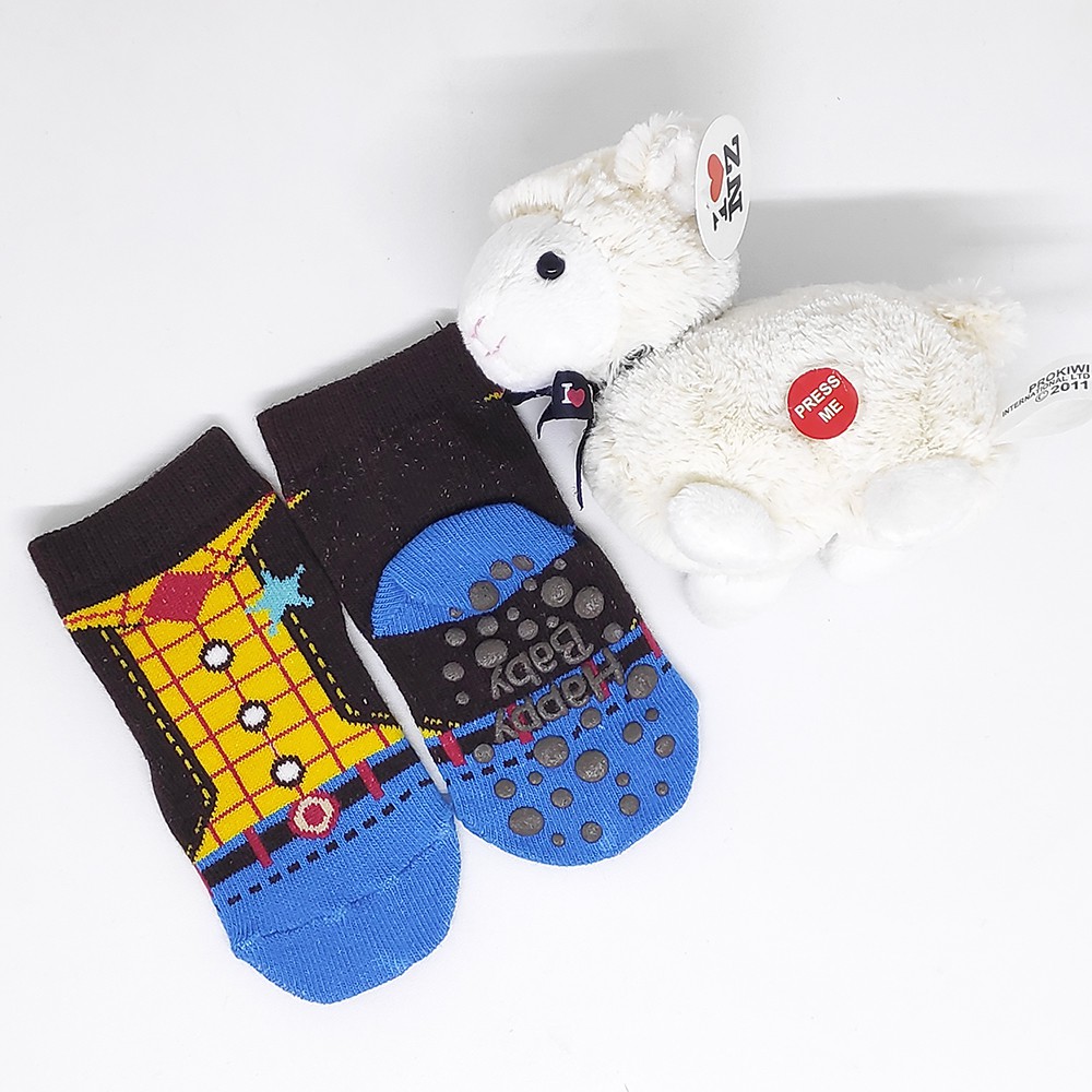 [JUAL ECERAN] Kaos Kaki Bayi Happy Baby Socks motif Cowboy