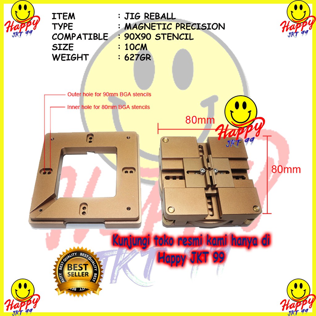 [ HAPPY JKT 99 ] REBALLING STATION JIG HONTON R90 GOLD PS3 MAGNET 90X90 80X80 ORIGINAL