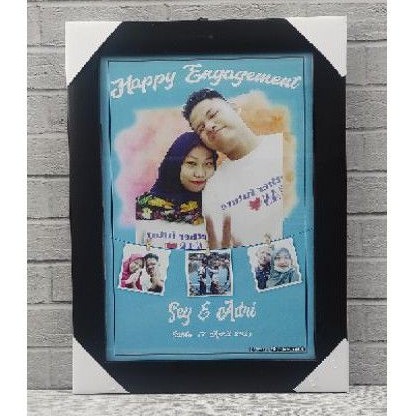 Bingkai + Cetak Foto FRAME KACA + CETAK + DESIGN splash color art foto hadiah kado custom murah