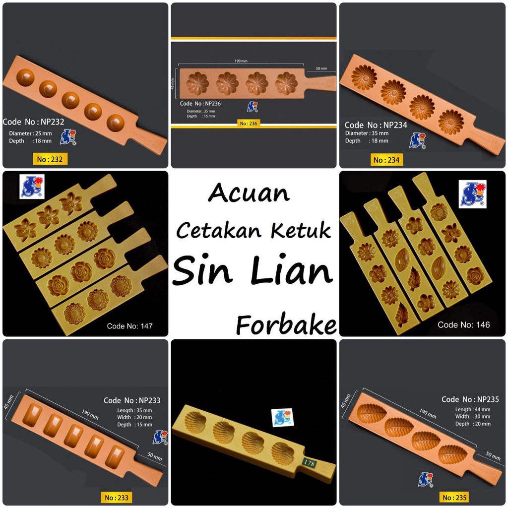 Acuan Sin Lian Ketuk Cetakan SinLian Kue Kering Nastar Ketuk Kue Kacang Tok Ketok 146 147 149 153 155 156 161 162 232 233 234 235 236