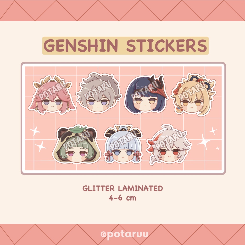 

[potaru] Sticker Genshin Impact Glitter Die Cut A | Yae Tomo Sara Yoimiya Sayu Ayaka Kazuha