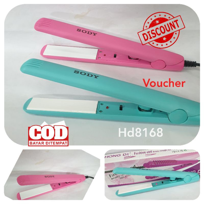 Catokan Rambut Warna Murah Hong Di Hd 8168 Catok Salon Bagus Mini kecil Travel Rebonding 01-146-hd