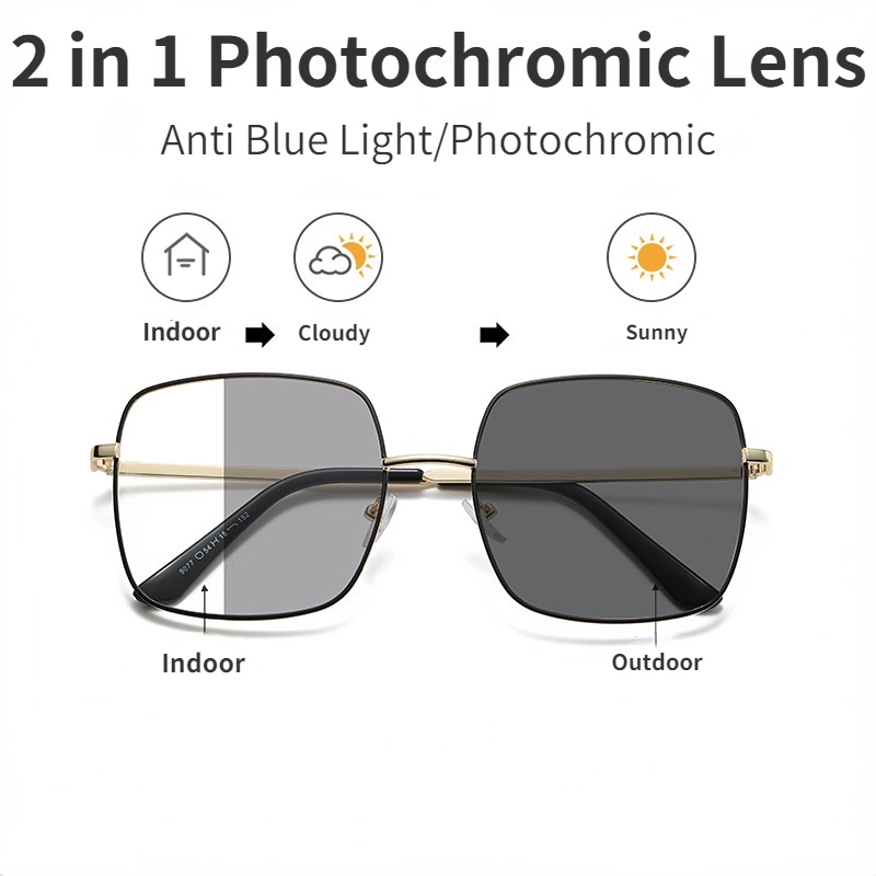 Kacamata Photochromic Anti Radiasi Anti Blue Ray Transition Untuk Pria Dan Wanita