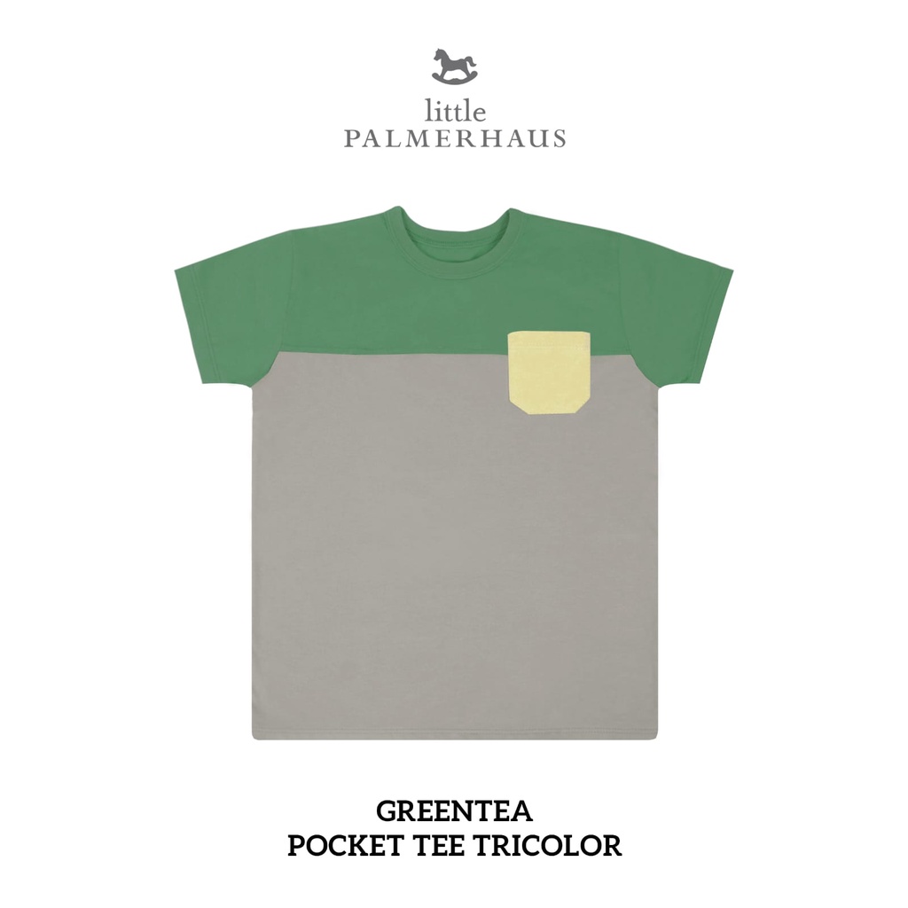 Little Palmerhaus - Pocket Tee Tricolor UNISEX 1-6 Tahun (Kaos Anak) Part I-GREENTEA