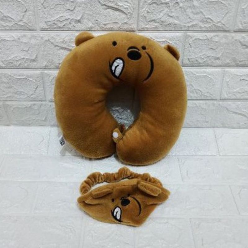 Bantal Leher we Bear Free Tutup mata