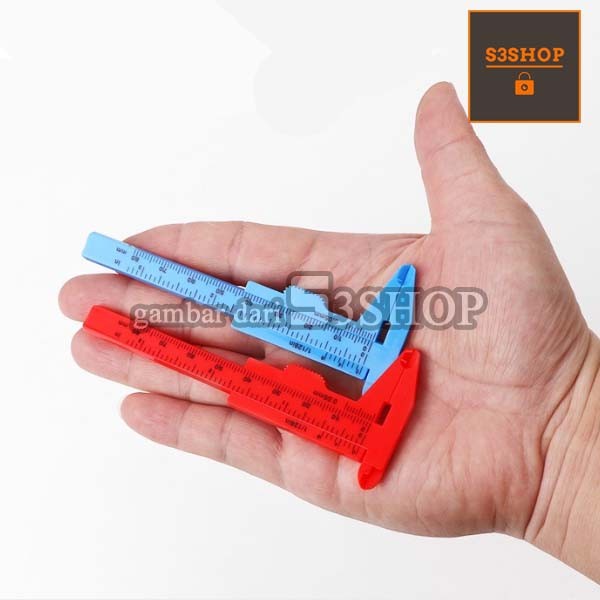 Jangka Sorong Mini Sigmat Vernier Plastic 0-80mm Caliper