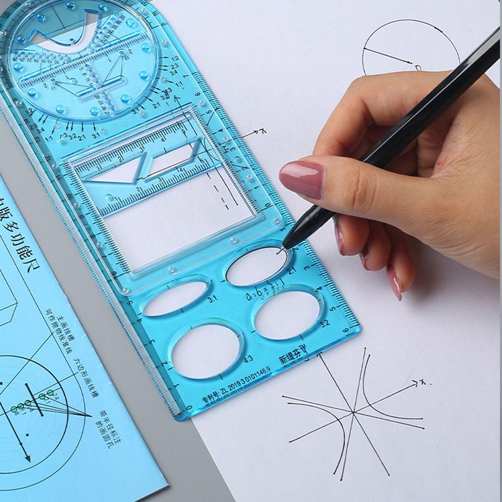 [Elegan] Penggaris Portable Math Kantor Sekolah Serut Perlengkapan Alat Tulis Alat Ukur