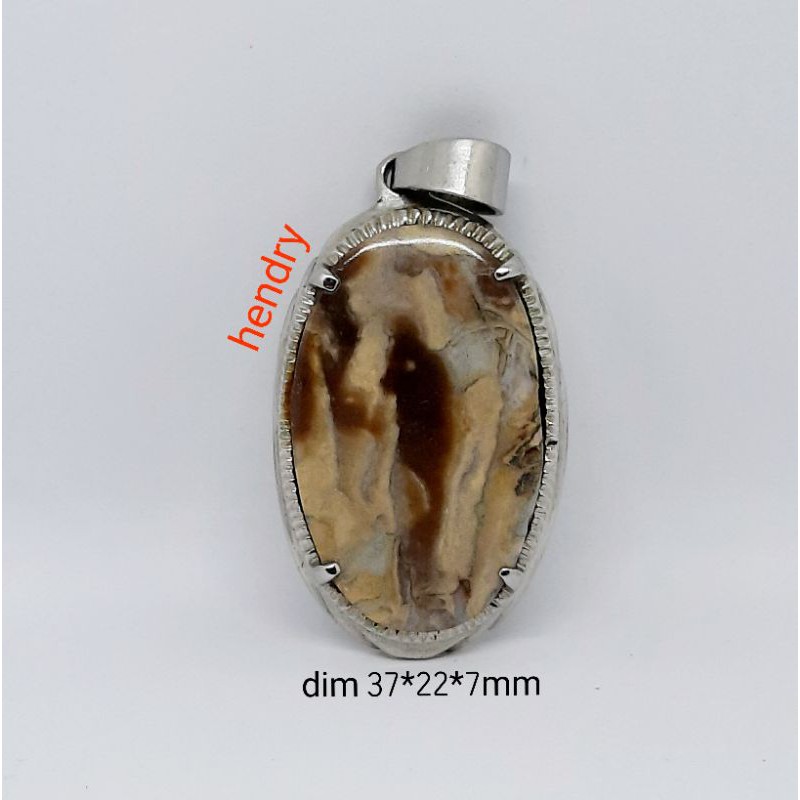 liontin batu alam bukan pirus persia bukan permata zamrud safir 019