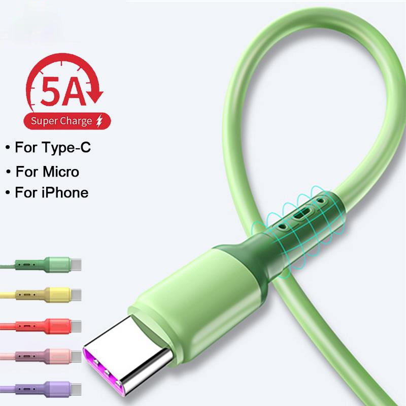 Kabel Data Charger Micro Usb Tipe C 5a Fast Charging Untuk Android