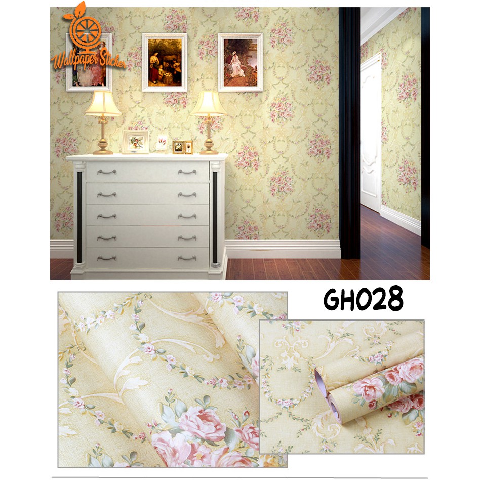 Wallpaper Dinding Hiasan Wallpaper Stiker Ruangan Dan kamar Wallpaper 3D Aesthetic Ukuran 45 Cm X 9 M