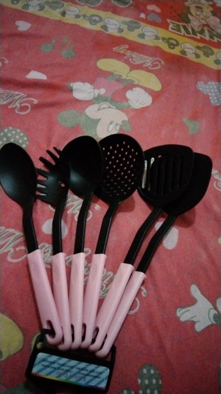 [free Buble] Set Spatula Warna Isi  6 Pcs / Set Bahan Nilon (1 Kg Muat 6 Set )
