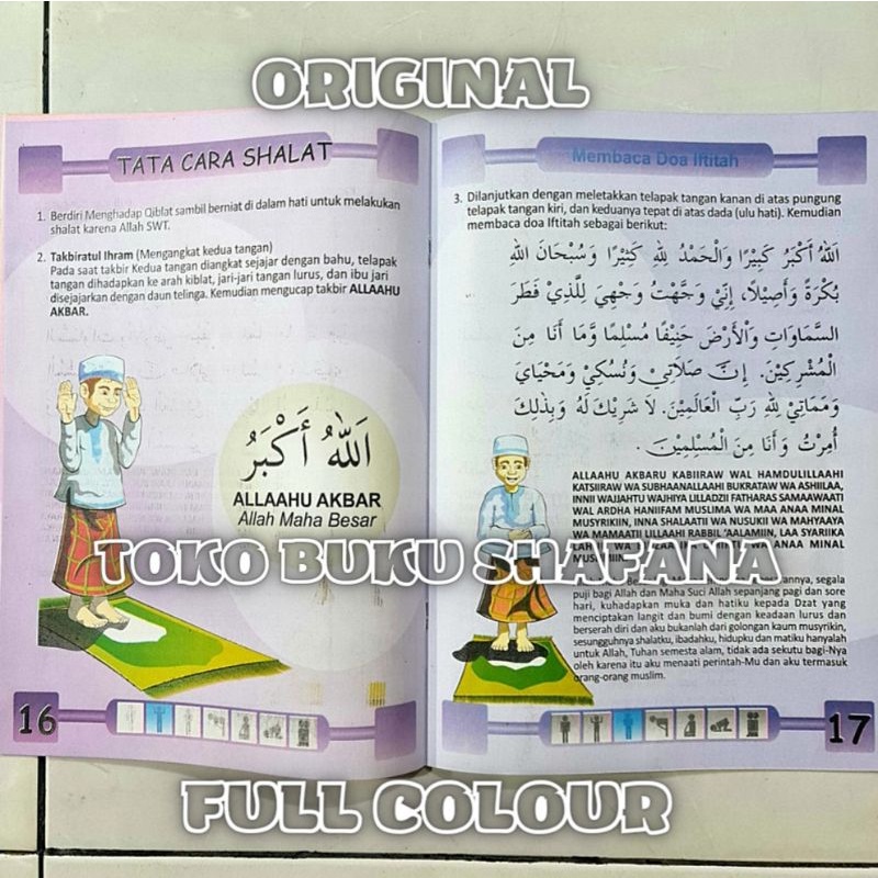 Buku Untuk Anak Belajar Berdoa, Juz Amma, Belajar Sholat Full Colour