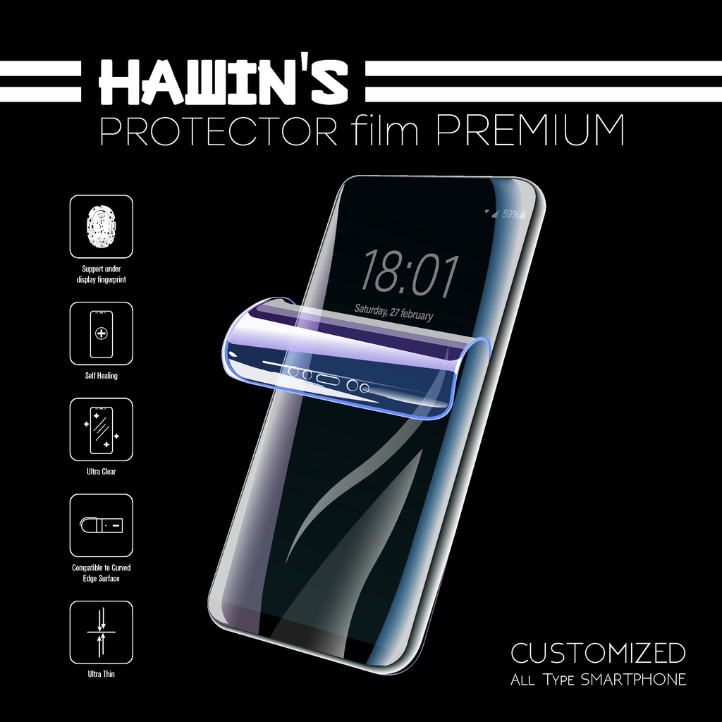 Jual Anti Gores Screen Protector Hydrogel Customize All type HP