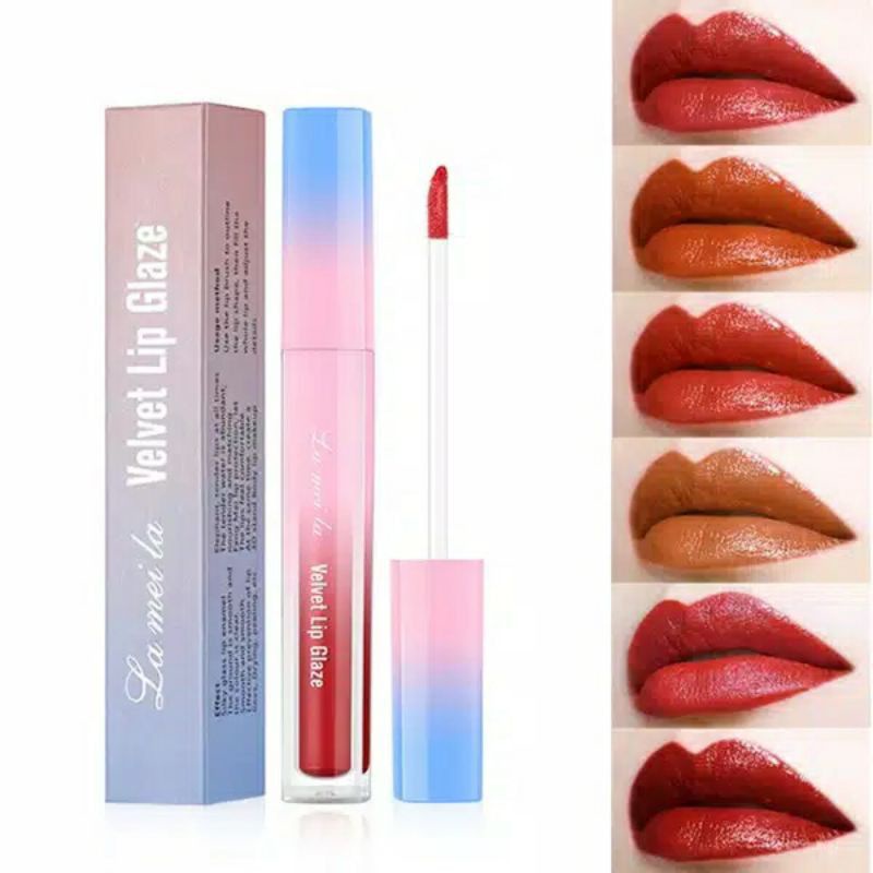 lamelia velvet lip graze lipstik cair melembabkan