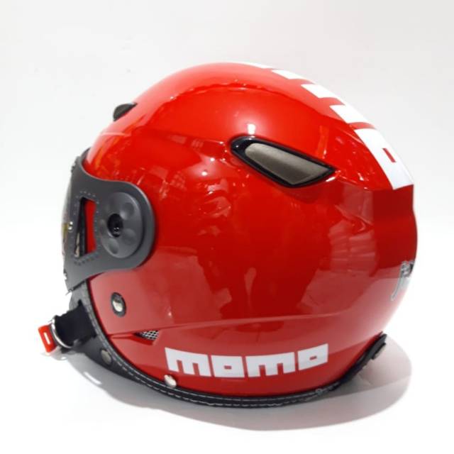 Helm Bogo Momo Pilot Merah Gloss