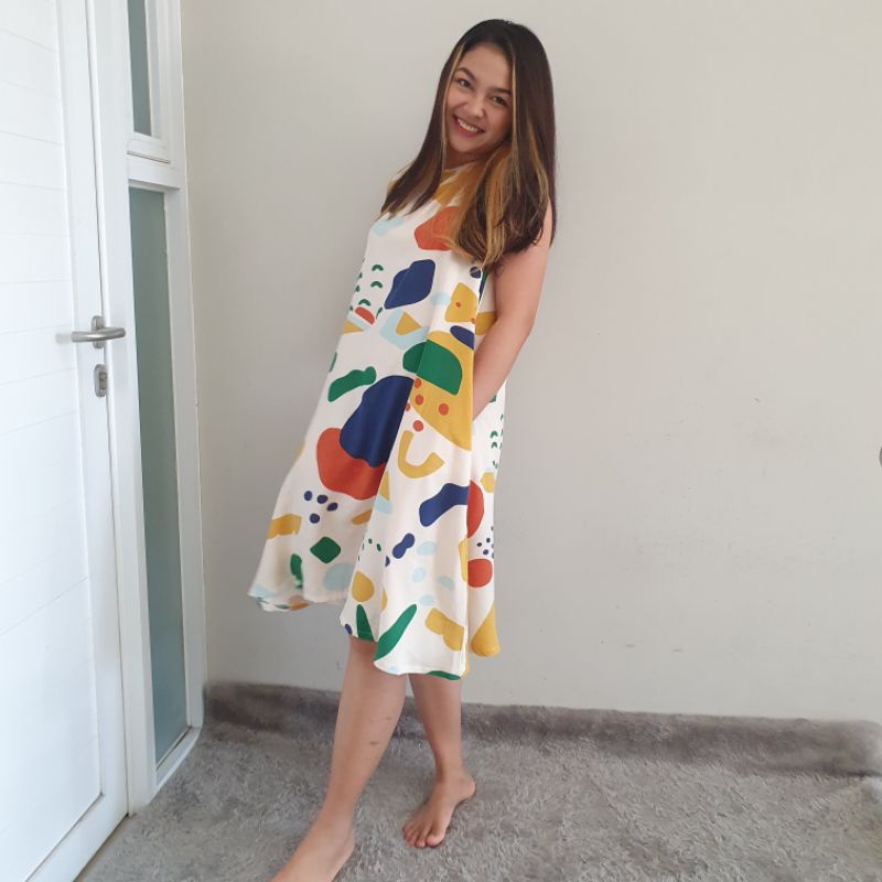 Home dress / daster rayon katun motif