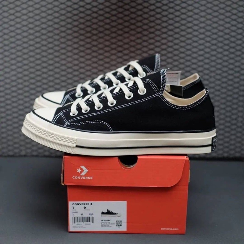 [ TERMURAH ] CONVERSE 70S LOW BLACK WHITE