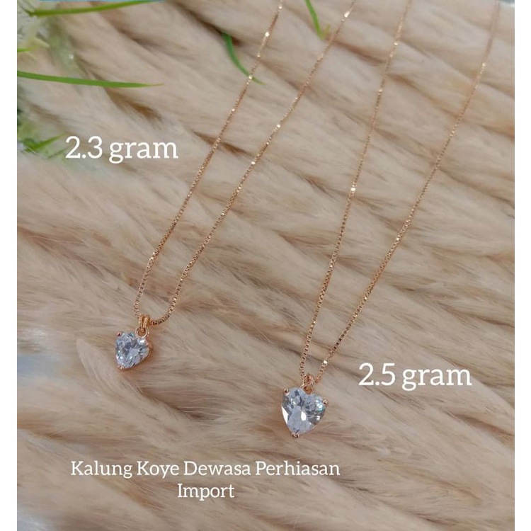 KALUNG LOVE SIMPEL DEWASA LAPIS EMAS 18K