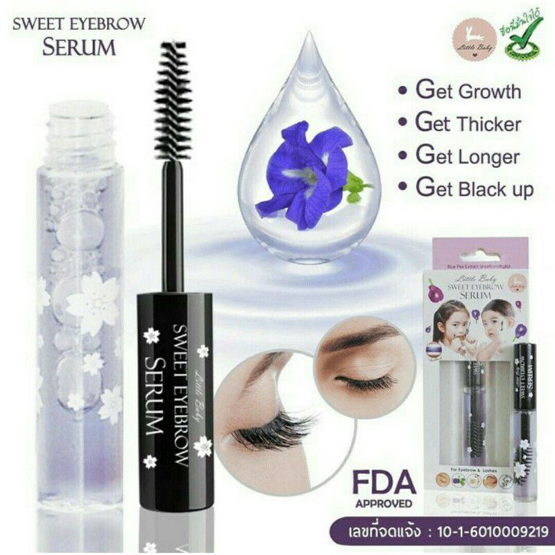 LITTLE BABY SWEET EYEBROW SERUM | SERUM PENUMBUH PEMANJANG BULU MATA ALIS ANAK-DEWASA |