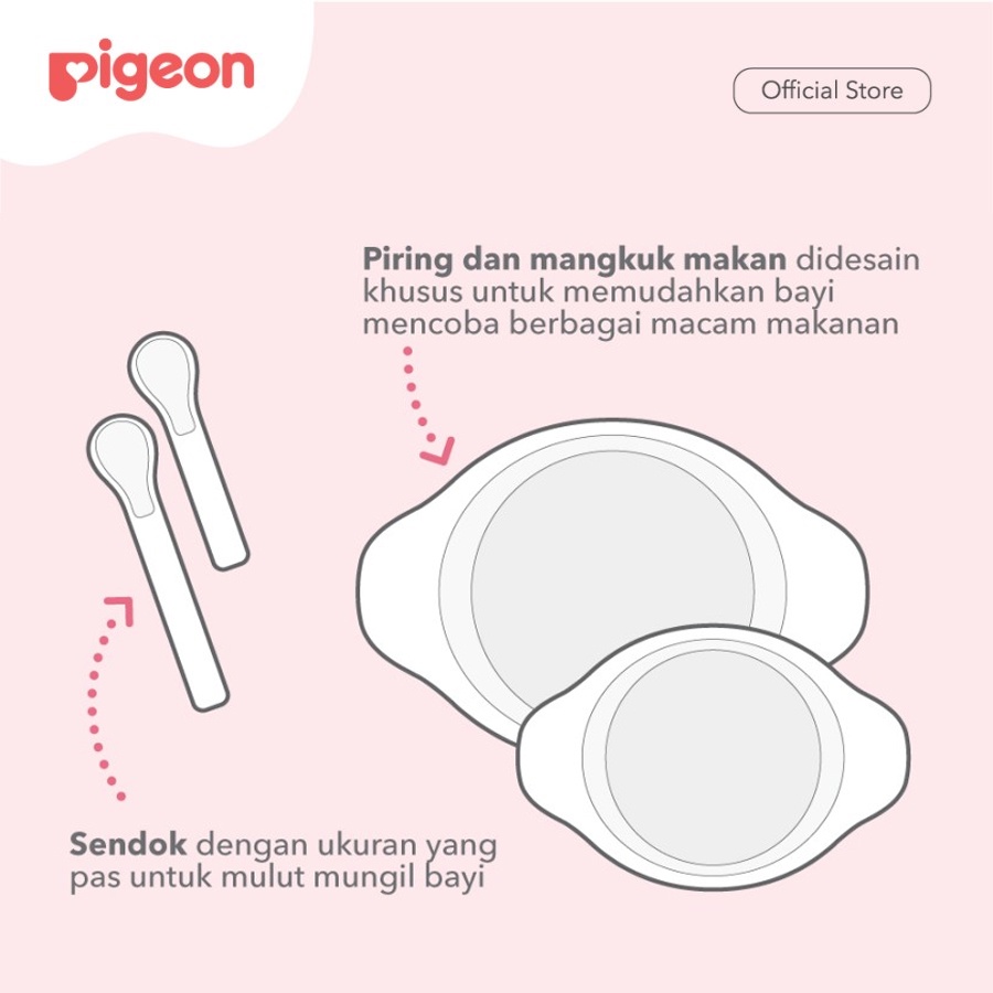 Pigeon Feeding Set Mini Peralatan Makan Bayi