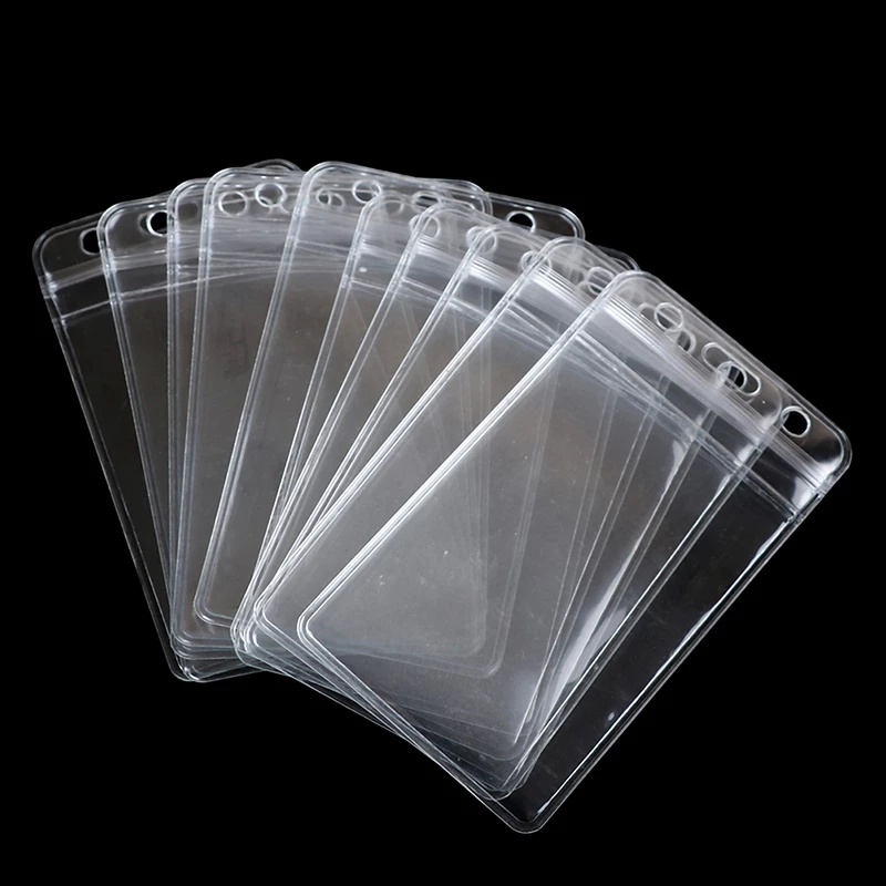 Transparent Vertical ID Card Bag Case / Credit Cards Badge Holder Accessories