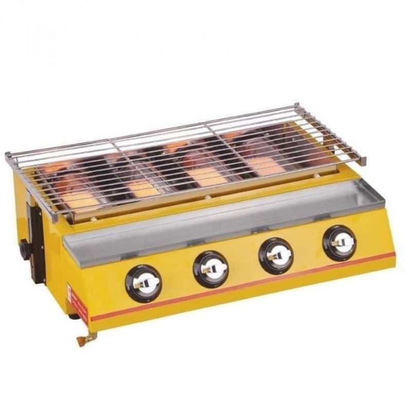 Sale Termurah Terbaik Garansi ROASTER 4 3 2 TUNGKU  Pemanggang Panggangan Gas Sosis Sate Ayam Ikan Jagung Bakar Bakaran Griller Kompor Panggang Bakar 4 Burner BBQ GEA Getra