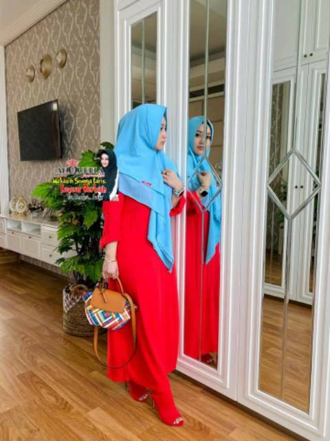 (Termurah!bisa COD) Khimar syalum /syafaluma anqueela cerutty dua layer-2
