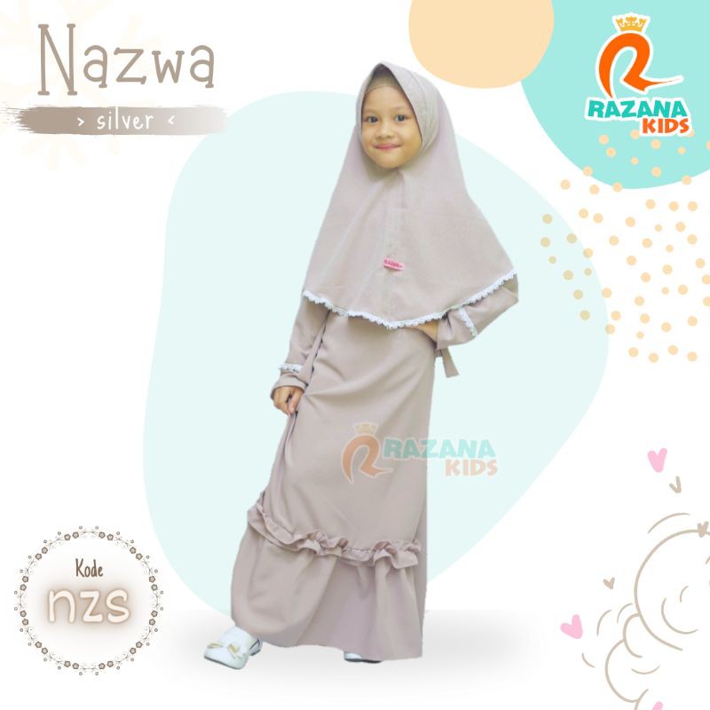 RAZANA | GAMIS ANAK SYARI SET NAZWA | GAMIS BAYI NEWBORN RAZANA KIDS